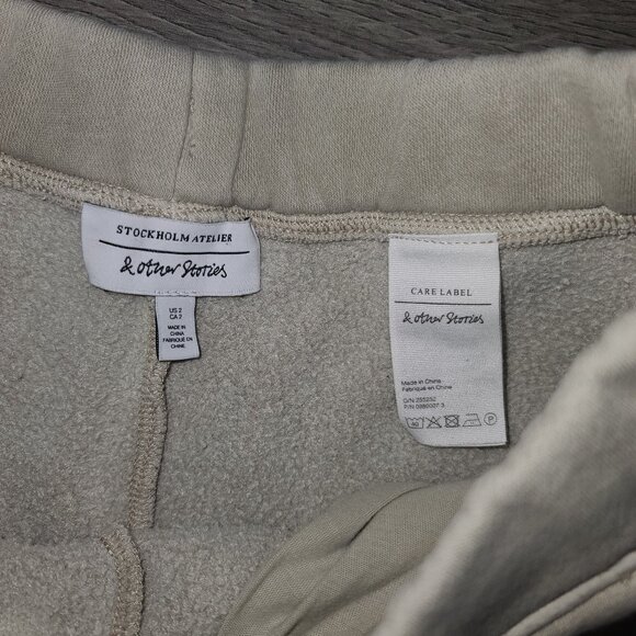 Stockholm Atelier Other Stories size 2 Sweat Shorts High waisted 6" - Picture 2 of 3